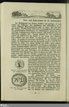 Dorf- und Bauernleben im 18. Jahrhundert