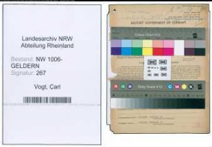 Entnazifizierung Carl Vogt , geb. 02.02.1895 (Kaufmann)