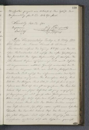 Grosse Versammlung Freitag d. 16. März 1900.