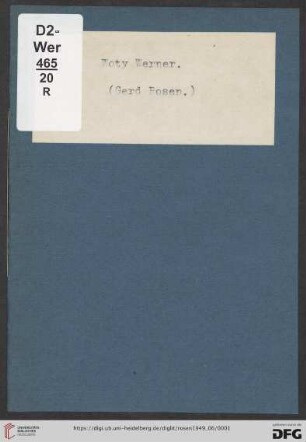 Woty Werner : Juni/Juli 1949
