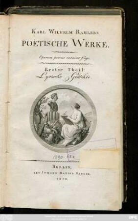 Theil 1: Lyrische Gedichte