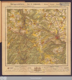 Thüringerwald-Karte. — Blatt 31: Lobenstein. — Ebersdorf — Wurzbach — Brennersgrün.