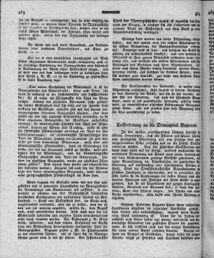 Aufforderung an die Domcapitel Bayerns