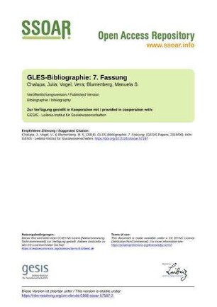GLES-Bibliographie: 7. Fassung