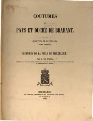 Coutumes de la ville de Bruxelles