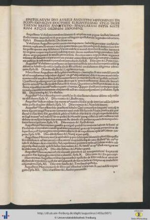 Epistolarum...Aurelii Augustini Hipponensis...Brevis Annotatio