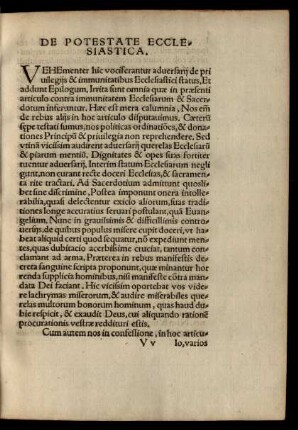 De Potestate Ecclesiastica.