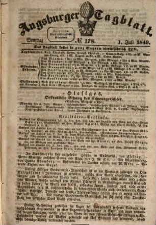 Augsburger Tagblatt. 1849,7/12 = Jg. 20