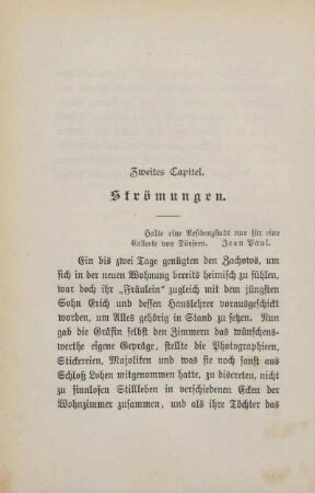 Zweites Capitel. Strömungen