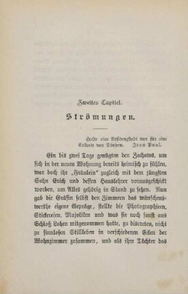 Zweites Capitel. Strömungen
