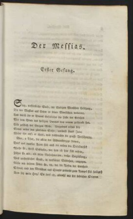 Erster Gesang. - Zwanzigster Gesang.