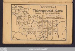 Übersichtsblatt zur Thüringerwald-Karte
