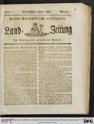 Hessen-Darmstädtische privilegirte Landzeitung
