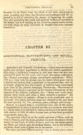Chapter III. Agricultural, manufacturing, and mineral products