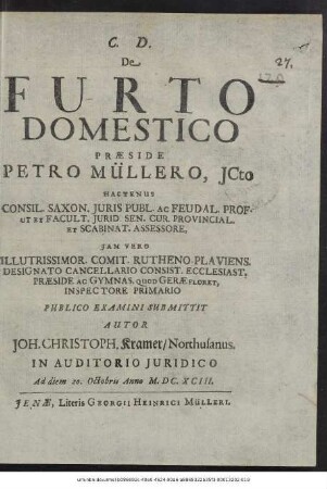 De Furto Domestico