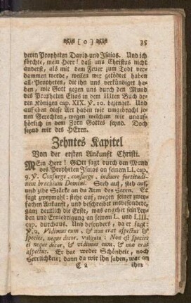Zehntes Kapitel Von der ersten Ankunft Christi