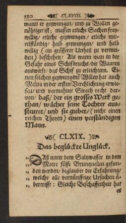 (CLXIX.) Das beglückte Unglück.