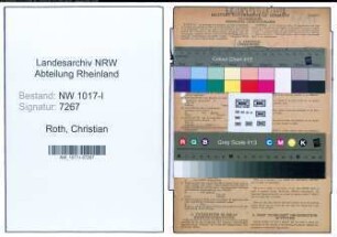 Entnazifizierung Christian Roth , geb. 17.11.1887 (Lieraturkaufmann)