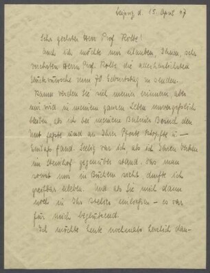 Brief von Gisela Richter-Thiele an Georg Kolbe