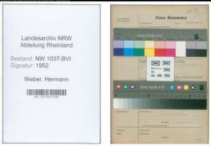 Entnazifizierung Hermann Weber , geb. 09.02.1901 (Reg.Inspektor)
