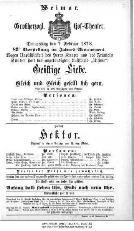 Geistige Liebe oder Gleich und Gleich gesellt sich gern