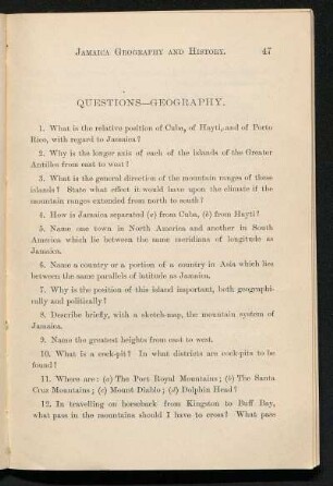Questions - Geography.