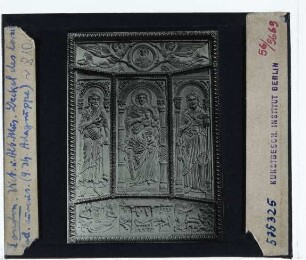 Karolingisch, Buchdeckel des Lorscher Evangeliars (Inv.-Nr. 138–1866) : Einbanddeckel Vorderseite, Elfenbeinpolyptychon
