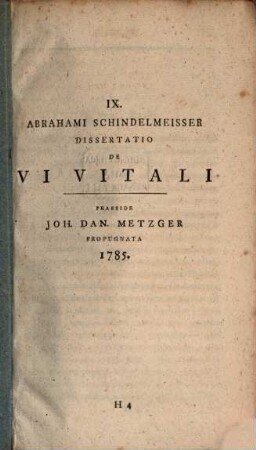 Exercitationes Academicae, Argumenti Aut Anatomici Aut Physiologici