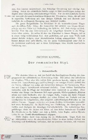 Zweites Kapitel: Der romanische Styl