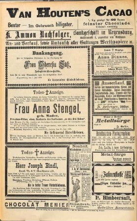 Regensburger Anzeiger : General-Anzeiger und Handelszeitung, 1890, 7 - 9 = Nr. 178 (1. Juli) - Nr. 269 (30. September)