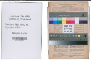 Entnazifizierung Lydia Neuser , geb. 18.10.1903 (Lehrerin)