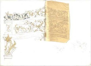 Gmelin, Leopold; Sammlung Gmelin: Handzeichnungen - Folio 3 - verschiedene Ornamente (Teilansicht, Details)