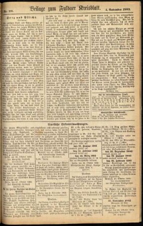 Zweite Ausgabe vom Samstag, den 04. November 1882.