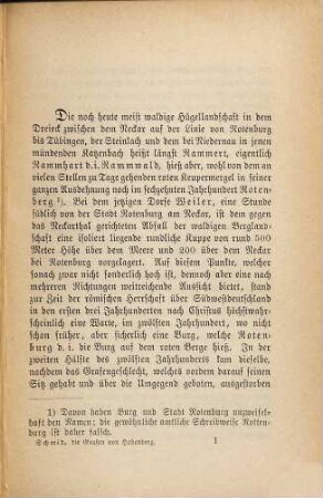 Die Grafen von Hohenberg zollerischen Stammes und das Minnesänger-Denkmal auf der Weilerburg : ein Beitrag zur Kulturgeschichte und Kunde der Kunst- und Altertums-Denkmale Schwabens