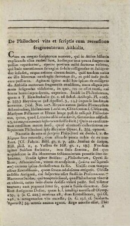 Philochori Atheniensis librorum fragmenta