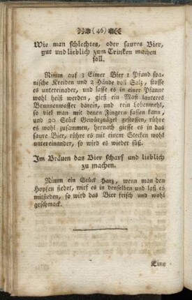 Im Bräuen das Bier scharf und lieblich zu machen. - Altes Gold neu zu machen.