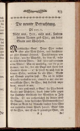 Die neunte Betrachtung
