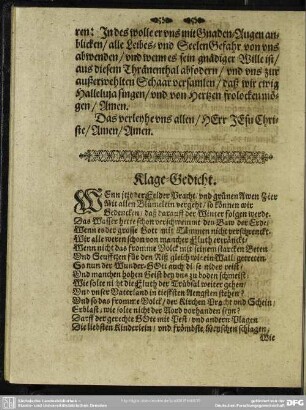 Klage-Gedicht