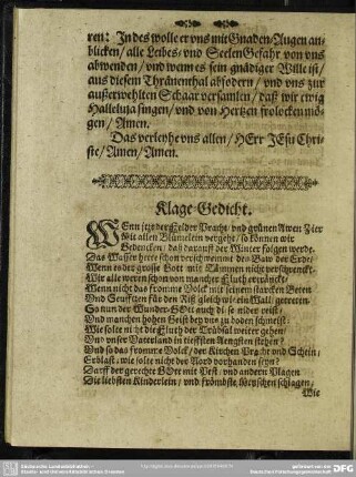 Klage-Gedicht