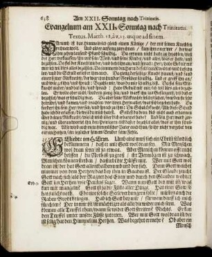 Evangelium am XXII. Sonntag nach Trinitatis.