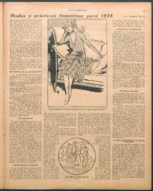 Modas y prácticas femeninas para 1928