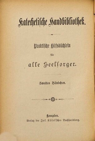 Gedanken über den Erstbeicht-Unterricht : Unterricht über die 10 Gebote Gottes für Erstbeichtende
