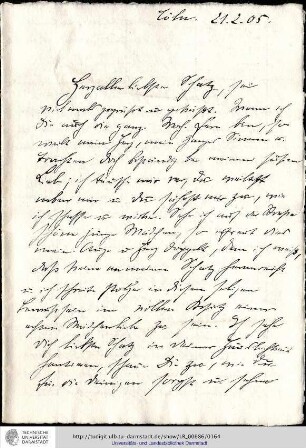 Brief vom 21.02.1905