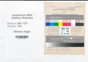 Entnazifizierung Edgar Albrecht , geb. 12.11.1888 (Vermessungsingenieur)