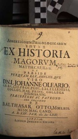 Adsertionum philologicarum heptas ex historia magorum, Matth. II, 1 - 13
