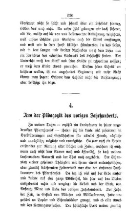 Aus der Pädagogik des vorigen Jahrhunderts