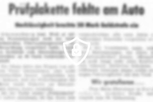 Prüfplakette fehlte am Auto