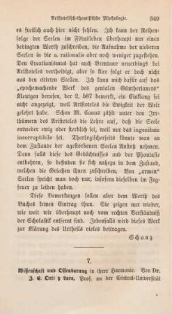 349-352 [Rezension] Orti y Lara, Juan M., Wissenschaft und Offenbarung in ihrer Harmonie