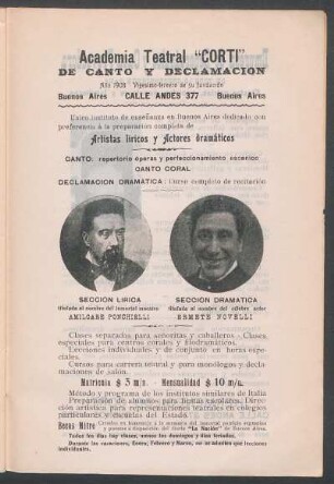 [Publicidad de Academia Teatral "Corti"]