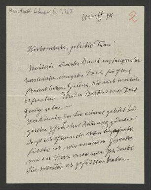 Brief an Lilli Lehmann : 16.03.1910